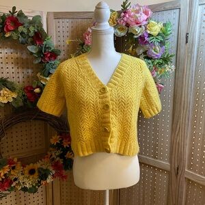Yellow Knit Women's Sweater
